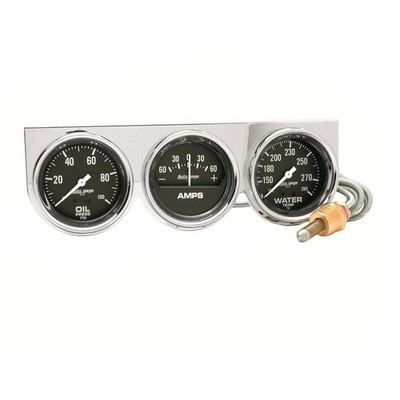 AutoMeter 2395 Auto Gage 3 Gauge Console, Oil/Amp/Water