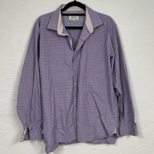 Ted Baker Endurance Purple Floral Button Down Shirt Mens 18 Classic Fit Casual