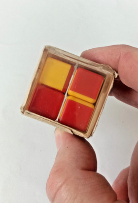 Vintage hand-held puzzle cube game from the Soviet era