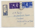 1946 GB first day registered cover from Alston Cumberland to Newcastle