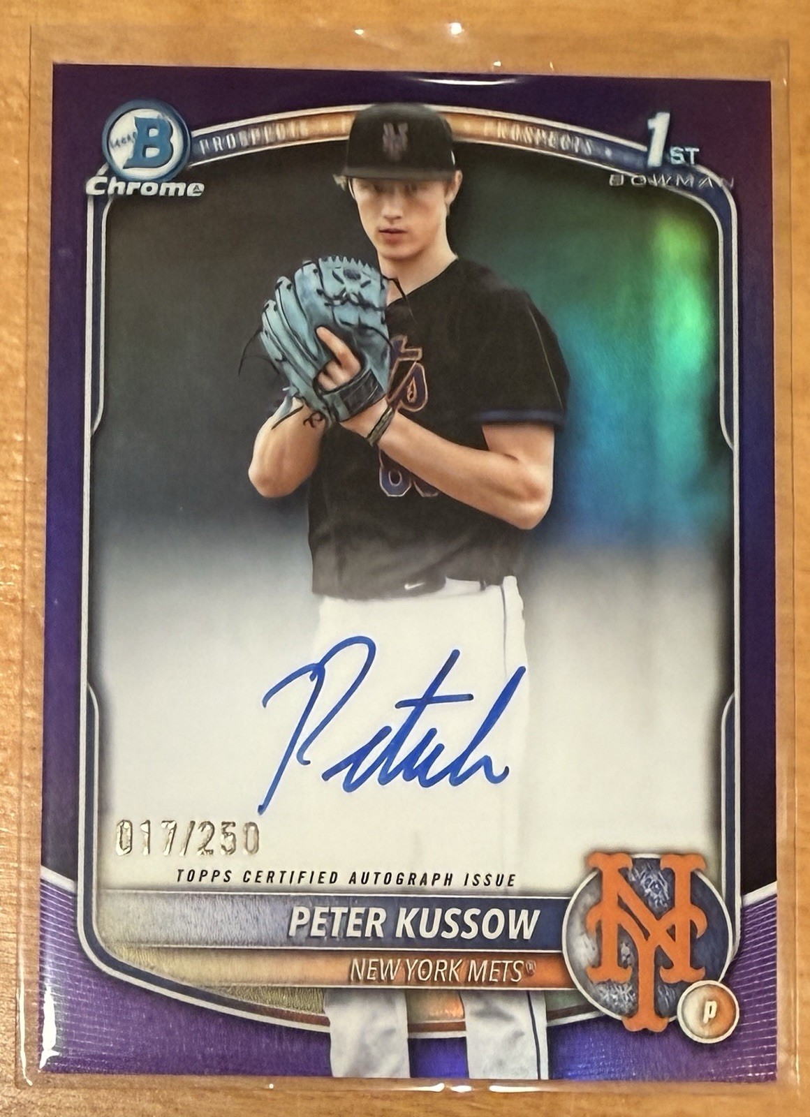 2025 Bowman Draft Chrome Peter Kussow Purple Refractor Auto /250 #CPA-PK