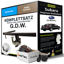 Für SUBARU Impreza Stufenheck Typ GD Anhängerkupplung abn +eSatz 13pol uni 00-07