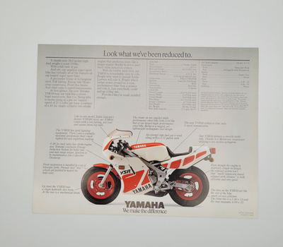 Vintage 1980's Yamaha Motorcycle Brochure YSR50 | eBay