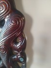 Wahaika Maori Patu New Zealand Club  Wood Hand Carved Abalone Inlaid Weapon — photo 5