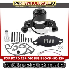 Aluminum Electric Water Pump For Ford 429-460 Big-block 460 429 Cid 35gpm Black