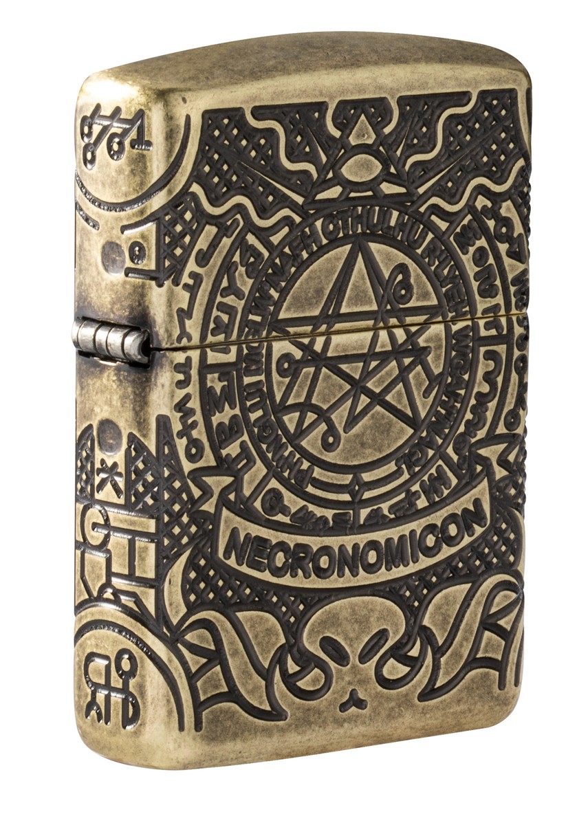 Zippo Armor Antique Brass Book of the Dead Windproof Pocket