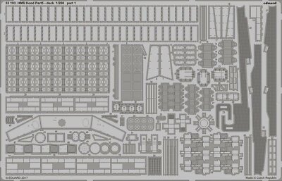 Eduard 1/200 Photoetch HMS Hood pt.5 deck for Trumpeter kit - 53193 Eduard 1/200 Photoetch HMS Hood pt.5 deck for Trumpeter kit - 53193