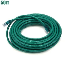 50FT Cat6 UTP Network Ethernet Internet Cable Wire Green 550MHz 24AWG LAN Cat 6