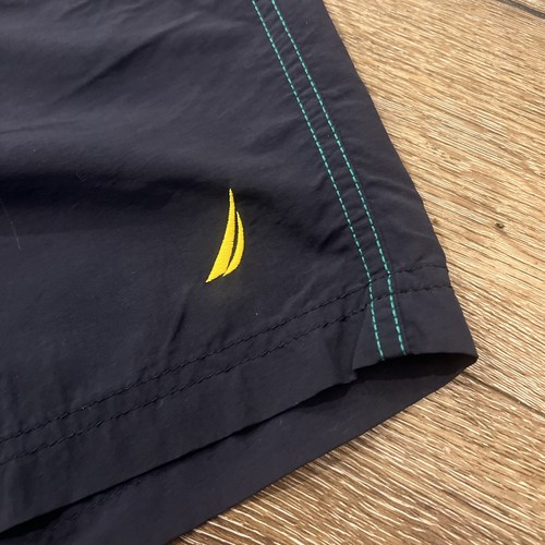 Men’s Nautica Swim Trunks Size M Tri-Color EUC Built in Liner Elastic Waist - Picture 2 of 8