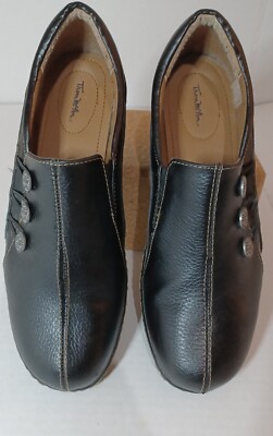 Thom McAn Black Leather Slip On Women's Size