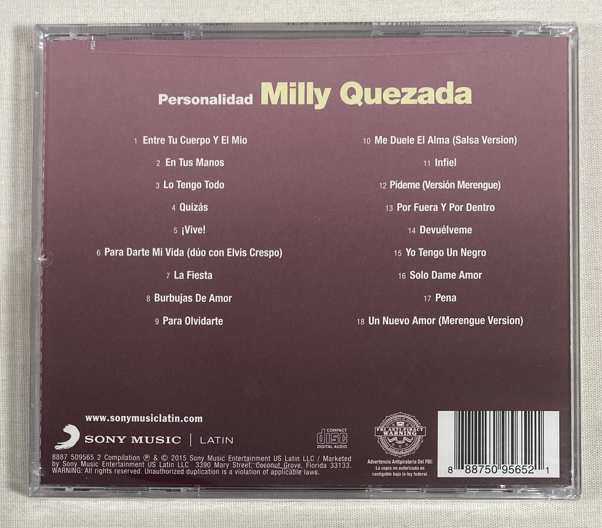 MILLY QUEZADA - Personalidad CD NEW 888750956521| eBay