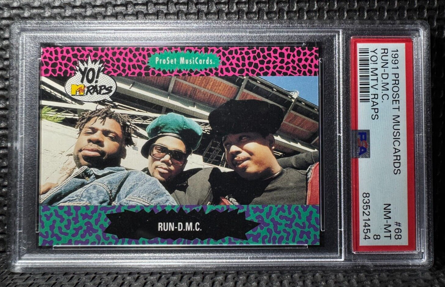 1991 Proset Musicards Run D.M.C. Yo! MTV RAPS #68 PSA PSA NM-MT 8