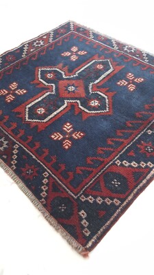 Antique Square Anatolian Cushion Rug Handmade Traditional Decor Rug Free Ship