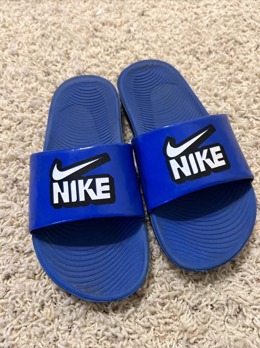 Nike Kawa Slides Slip-on Sandals Game Royal Blue Pool Water Kids