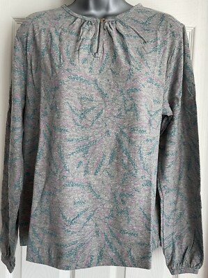 EX White Stuff Jersey Top Bea grau geblümt 8, 10, 12, 16, 18, 20, 22 UVP 39 £