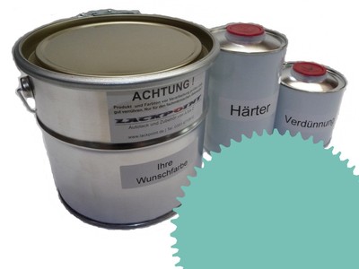 1,5 Liter Set 2K Bodenfarbe Fussboden RAL 6034 Vinyl-Epoxid-Lack Lackpoint Glan