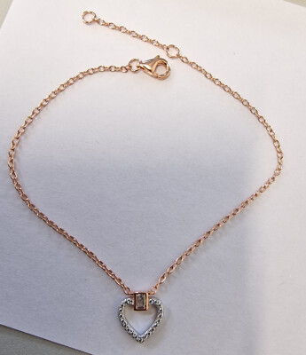 REFLEXION DIAMONDS Armband 925 Silber rot vergoldet/ teil rhodiniert 8891