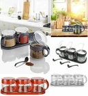 Set of 3 Tea Coffee Sugar Spices Kitchen Storage Canisters Jars Pots Containers