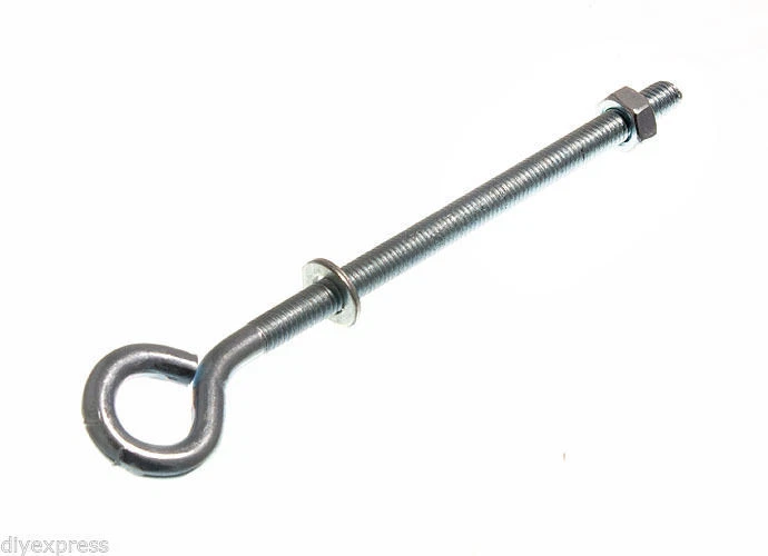 Nuovo 2 Di Occhio Bullone Viti ad Anello 10MM X 200MM Zp Dadi