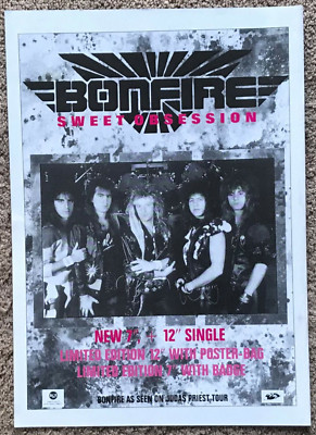 BONFIRE - SWEET OBSESSION 1988 Full page UK magazine ad