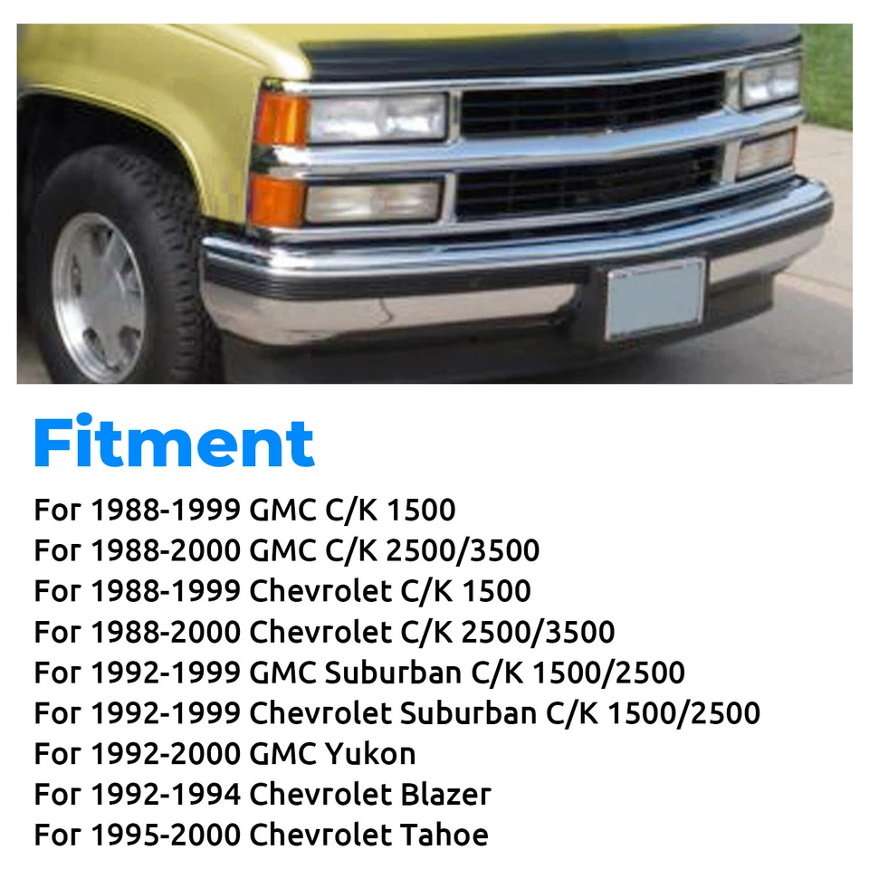 Front Bumper Kit Deflector For 1988-2000 Chevrolet GMC C/K 1500 2500 3500 Yukon - Изображение 4 из 4
