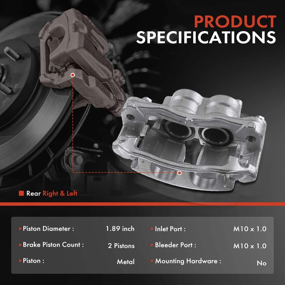 2x Brake Calipers for Mercedes-Benz Freightliner Sprinter 3500 Rear Left & Right - Image 2 of 4