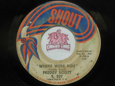 FREDDY SCOTT: Are You Lonely For Me / Where Were You, 45 RPM VG (O7)