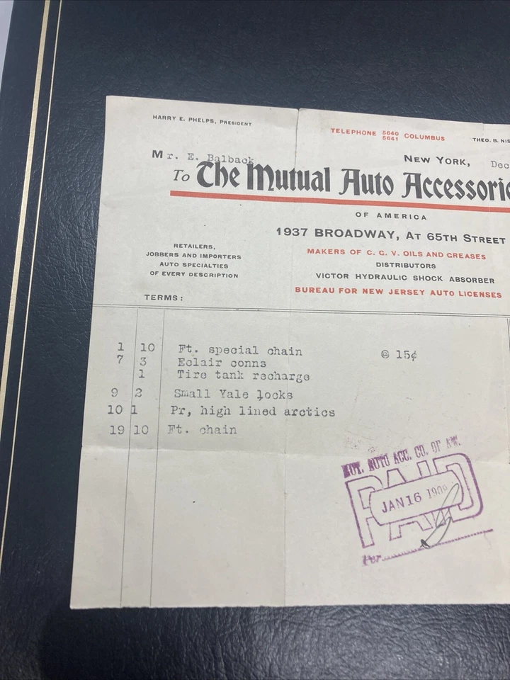 1908 The Mutual Auto Accessories Company Letterhead - Image 3 of 4