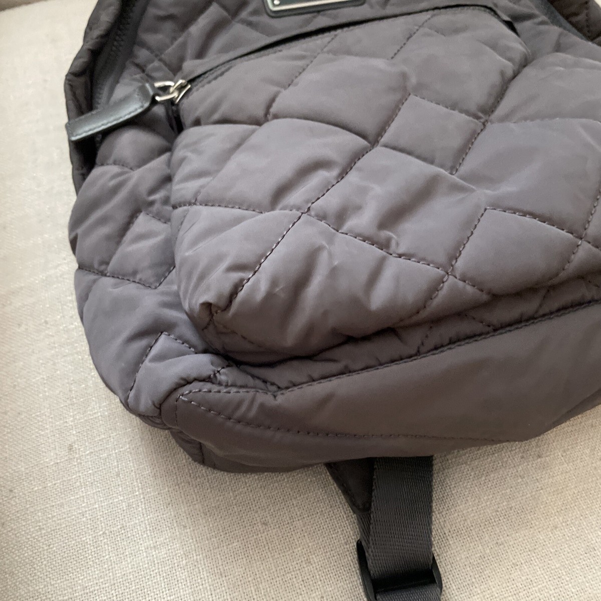 Marc by Marc Jacobs Quilted Light Gray Nylon Backpack Marc Jacobs Quilted Nylon Backpack Purse Office School  main image 4