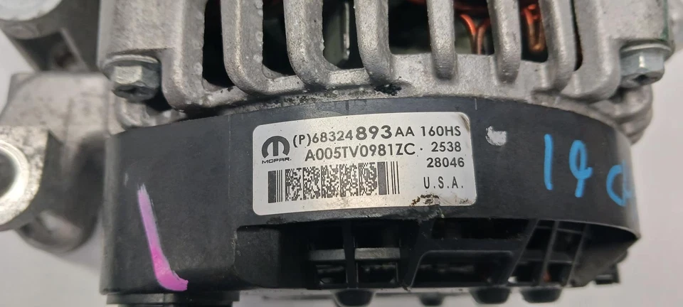 Alternador Jeep Cherokee '19-'23 2,4 L 79 k millas OEM ¡1 año como nuevo! Foto 3 de 4