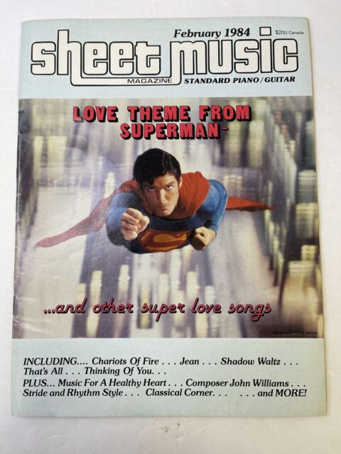 Rivista di spartiti Christopher Reeve come Superman febbraio 1984 vol. 8 n. 2