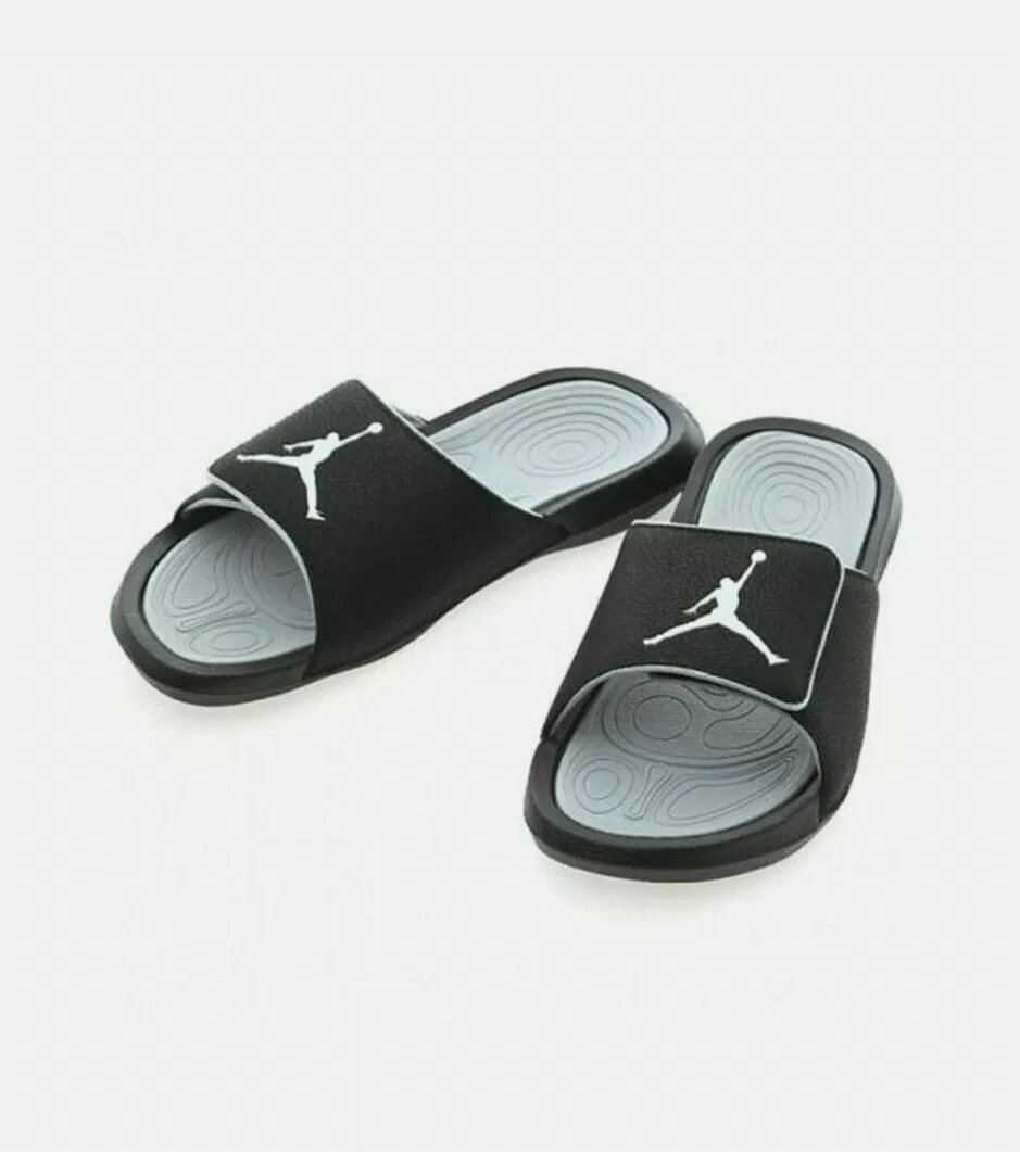 Nike Air Jordan Hydro 6 Slides Menu0026#039;s Size 9 Black/Grey/White Sandals  881473-011 | eBay