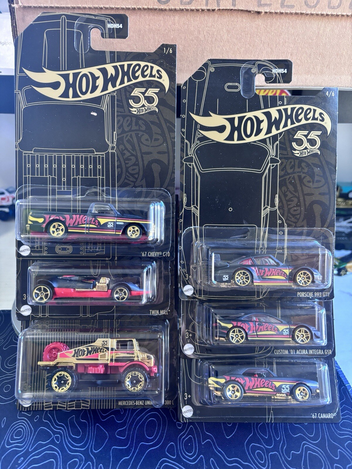 2024 Hot Wheels 55th Anniversary Full Set Of 6 3️⃣