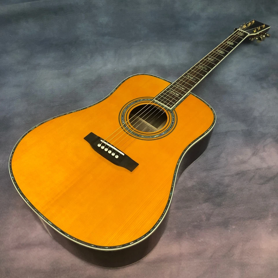 41 "D Series Solid Wood Polished Surface Yellow Acoustic Guitar - Image 2 of 4