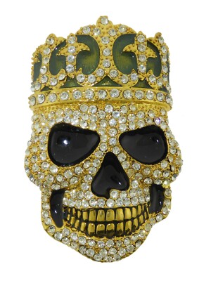 Encrusted skull belt gothic style skull claw belt creative vintage studded belt  main image 2