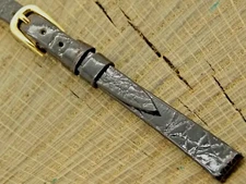 Stylecraft NOS Vintage Unused Brown Crocodile Watch Band Gold Tone Buckle 8mm