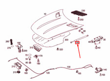 MERCEDES BENZ AMG GT C190 ENGINE HOOD GAS PRESSURE STRUT A1979800264 11-18