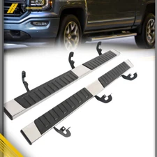 For Silverado Double/Ext Cab 07-18 Nerf Bar Step Board S/S H 6" Running Boards