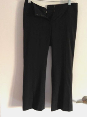 Classiques Entier Women Black Pants With Side Slits Size 14