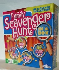 Family Scavenger Hunt Board Game In A Box Indoor Outdoor Kids Adults OUTSET