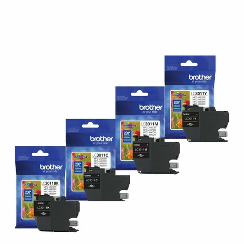Brother SET LC3011 BK/C/M/Y GENUINE Ink 