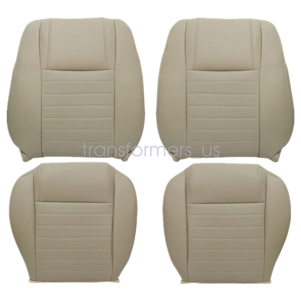 Fits 2005-2009 Ford Mustang GT V8 Driver / Passenger Bottom / Top Seat Cover Tan Foto 3 de 4
