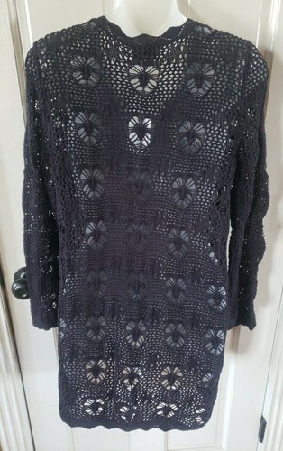 Joan Rivers Cardigan all'uncinetto con maniche a bracciale nero taglia media NUOVO CON ETICHETTE - Foto 7 di 10