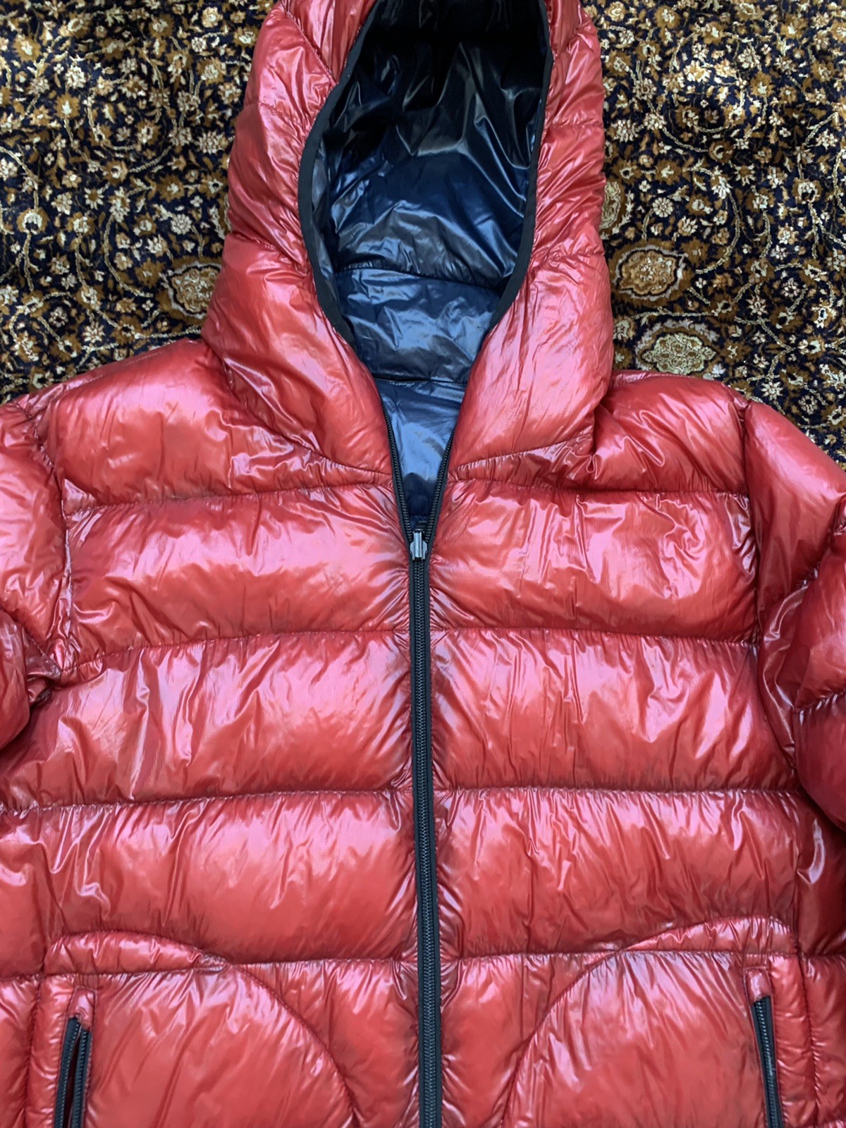 Herno Down Jacket Hooded Full Zip Reversible Navy… - image 12