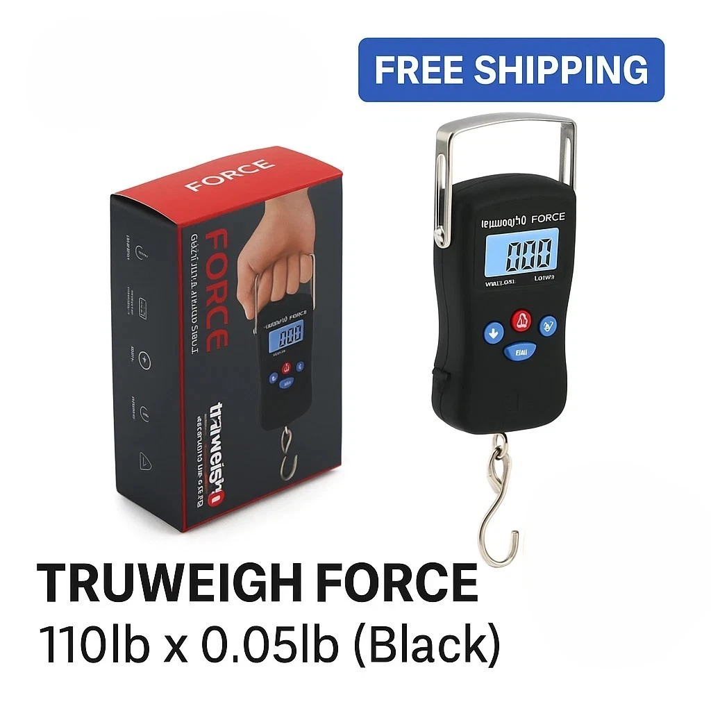Digital Hanging Scale TRUWEIGH FORCE | 110lb x 0.05lb | 1CT | Black