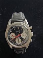 VINTAGE MEN'S WRIST WATCH CHRONOGRAPH WELSBRO 3-REGISTER PANDA DIAL VALJOUX