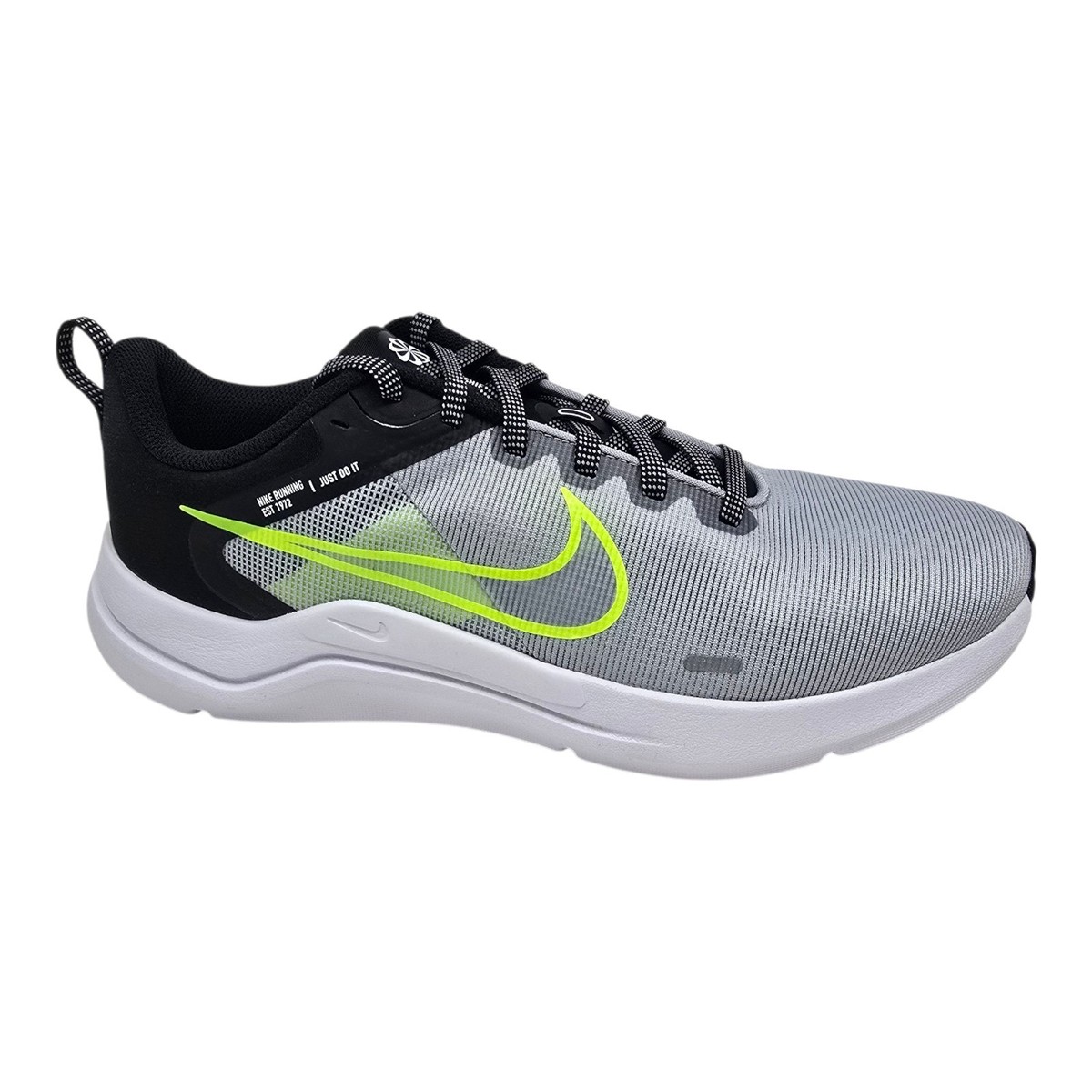 Nike Downshifter 12 Wolf Grey White Black Volt Size 14 Mens New
