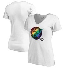 Women's White Minnesota Lynx Team Pride V-Neck T-Shirt