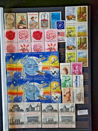 26005-US Stamps Collection Year 1981, Blocks  & Singles - Mint 79 Pcs