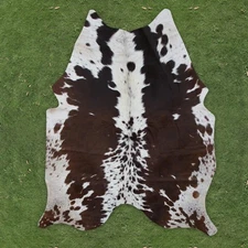 Hair on Cowhide Rug Real Cow Leather Skin Floor Carpet Natural Rug 67x60" CC1310